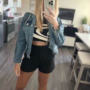 Blank NYC Jean jacket with hoodie